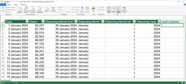 Excel screenshot