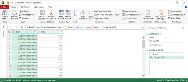Excel screenshot