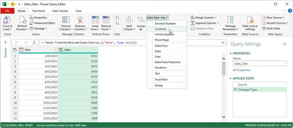 Excel screenshot