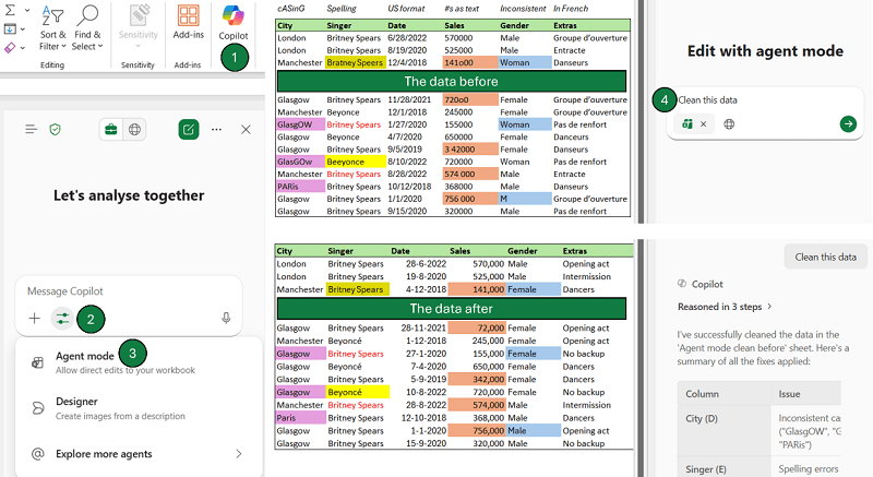 Image of agent mode for Copilot