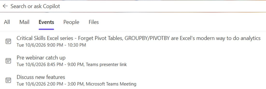 Image of Excel Query Settings pane 