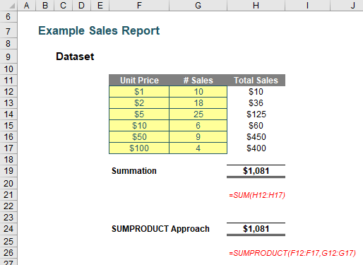 Excel screenshot
