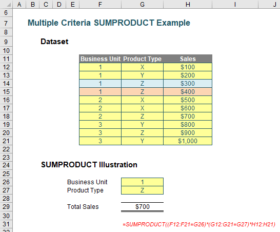 Excel screenshot