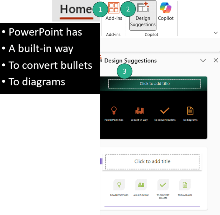 Image of PowerPoint's 'Icons' feature