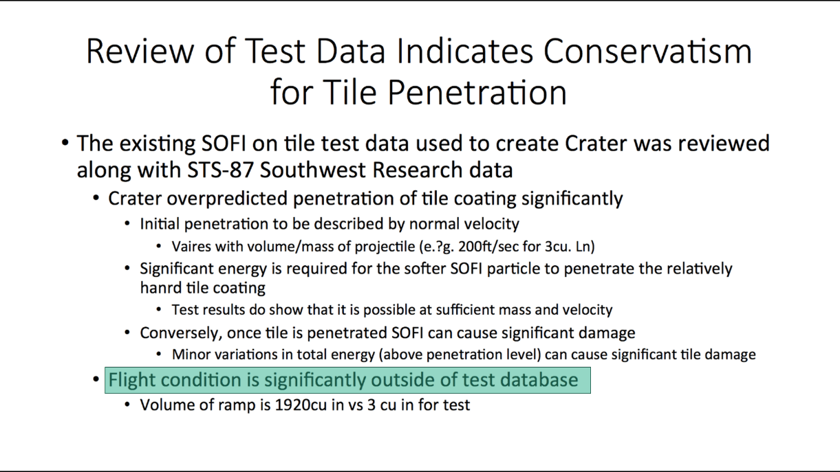 Image of slide presented by Boeing engineers to NASA’s management team 