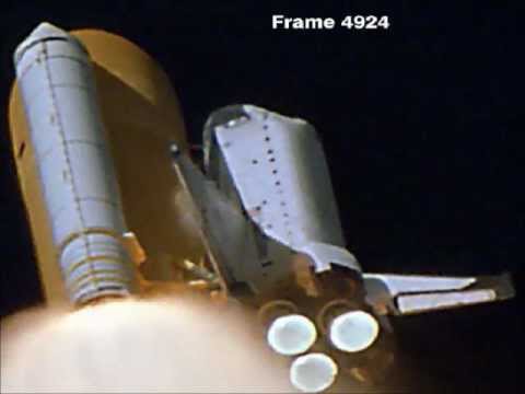 NASA launch footage showing foam strike to the Columbia spacecraft