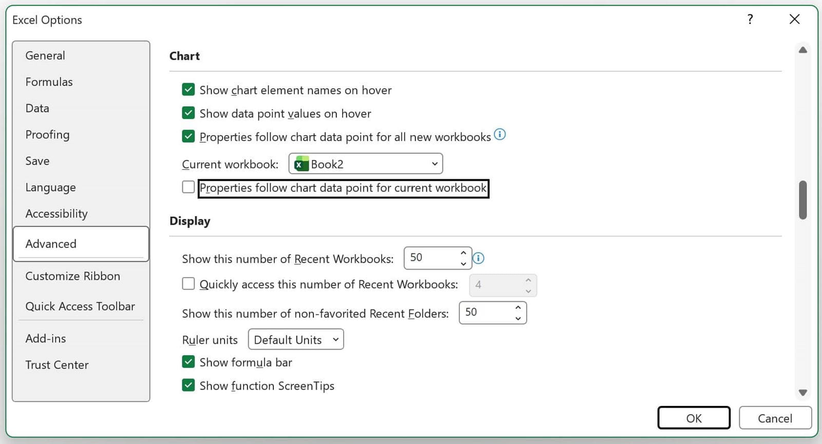 Excel chart screenshot
