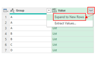 Screen shot from an Excel spreadsheet