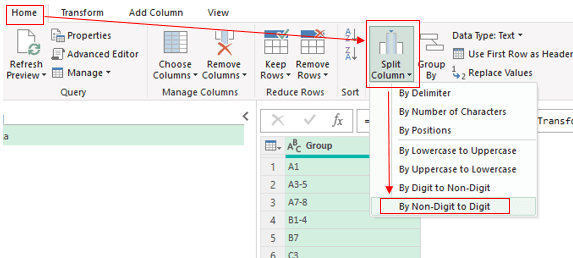 Screen shot from an Excel spreadsheet