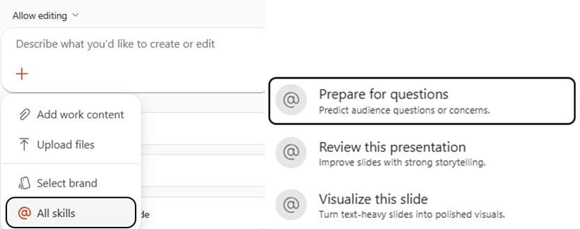 Screenshot - powerpoint copilot features