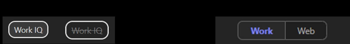Screenshot - copilot click to disable work IQ