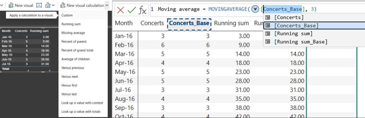 Screenshot - visual calculations 