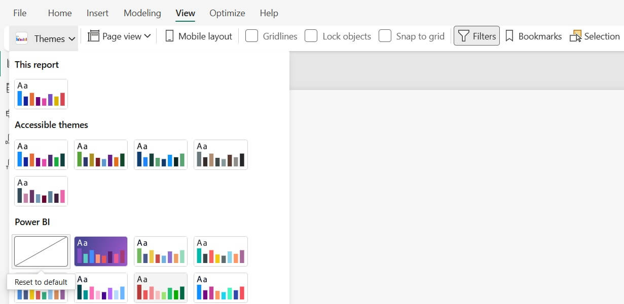 Screenshot - theme dropdown