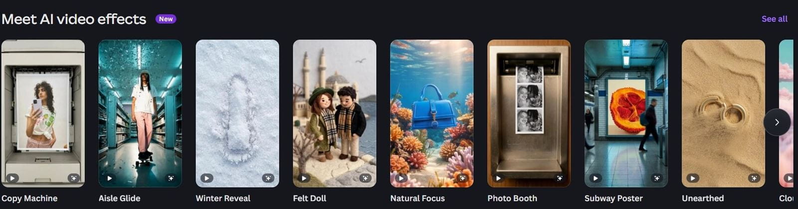 Screenshot - AI video effects