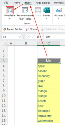 Image of Excel features