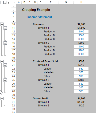 screenshot from an excel spreadsheet