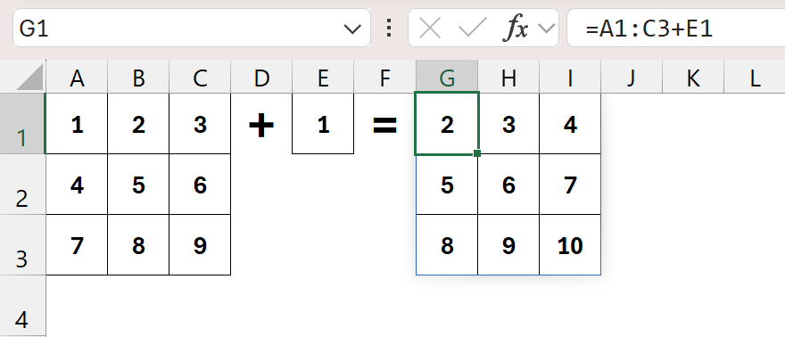 Excel screenshot