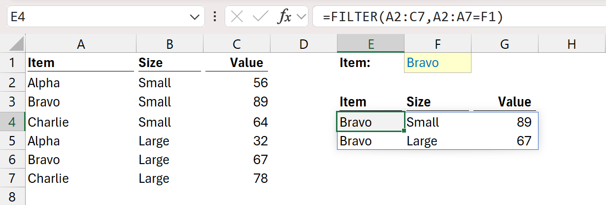 Excel screenshot