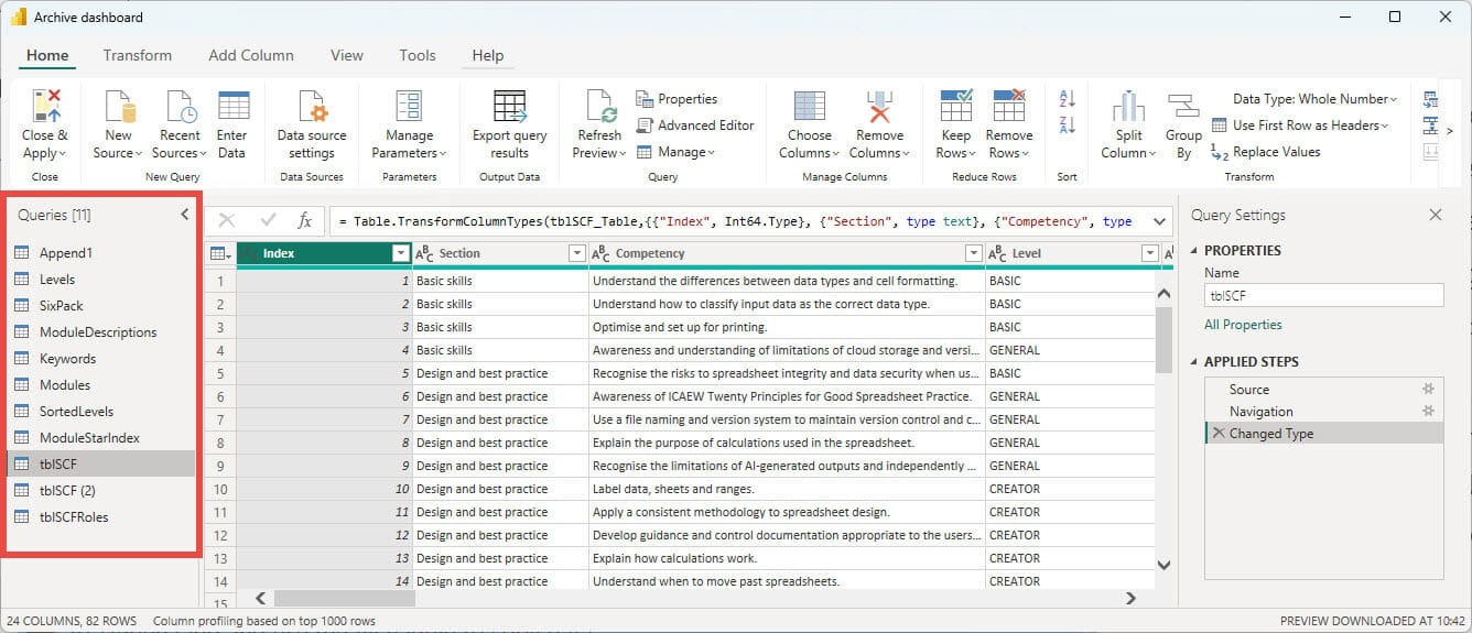 Excel screenshot