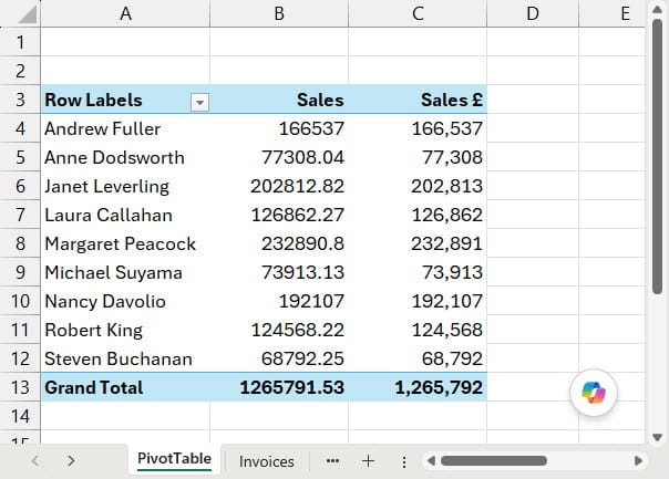 screenshot from an Excel spreadsheet