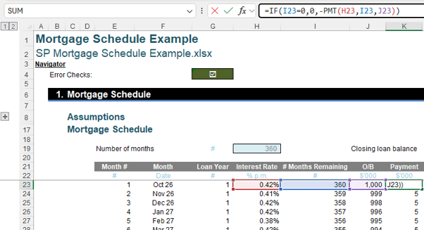 Screenshot from an Excel spreadsheet