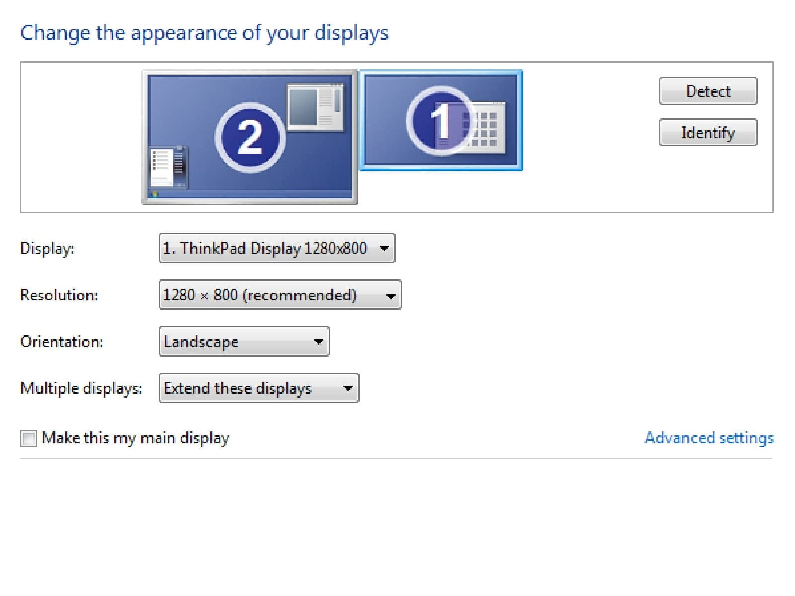 Change the appearance of your displays