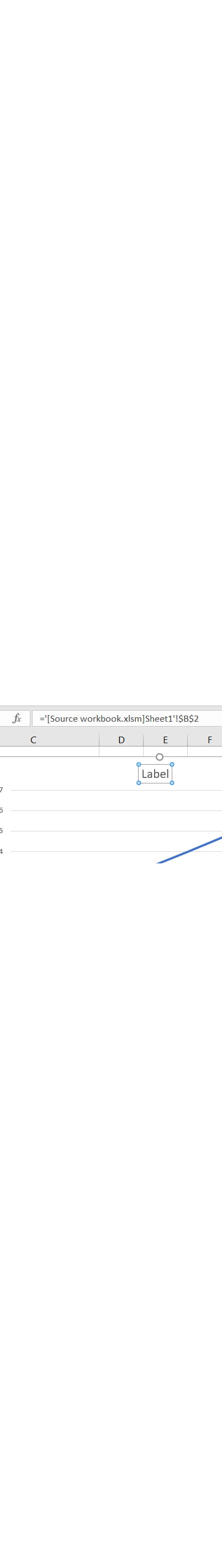Excel screen shot of chart titles
