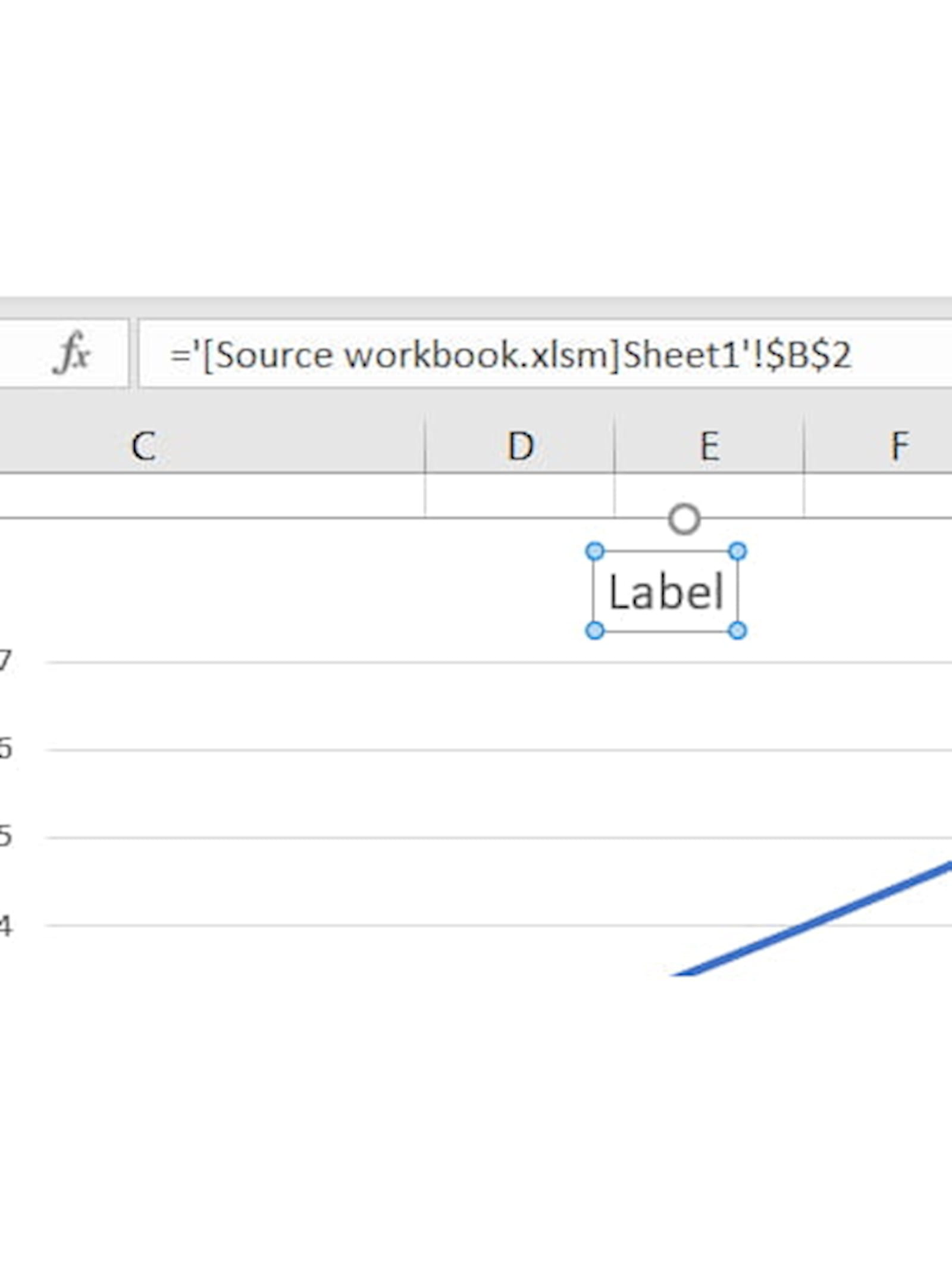 Excel screen shot of chart titles