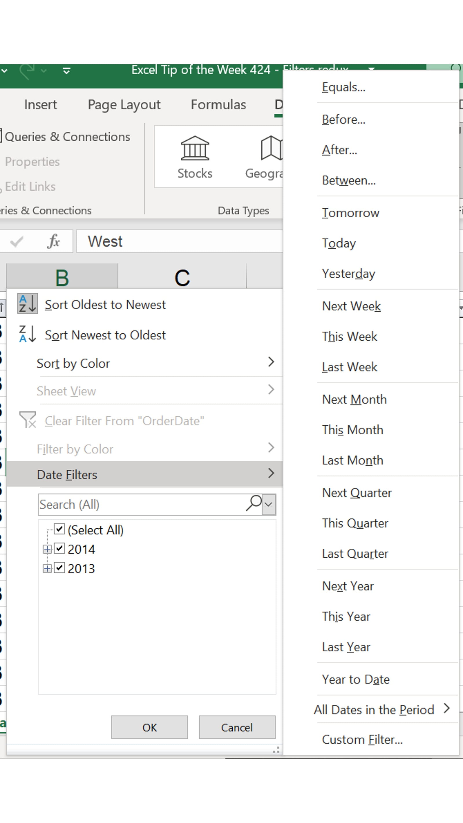 Excel spreadsheet screenshot