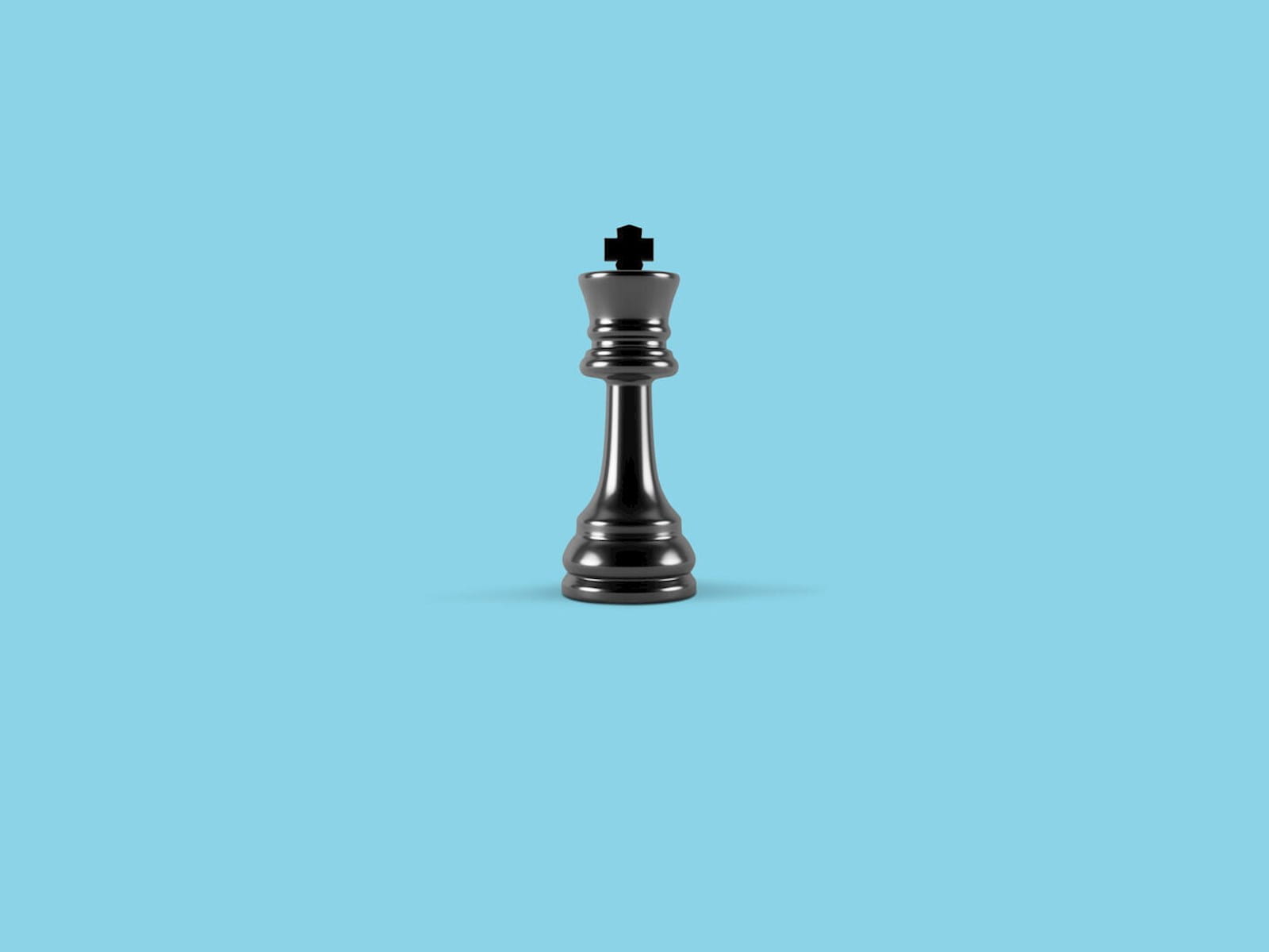 Chess piece on a blue background