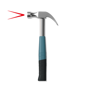 Hammer on a transparent background