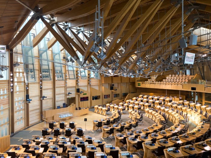 The Scottish Parliament in Edinburgh