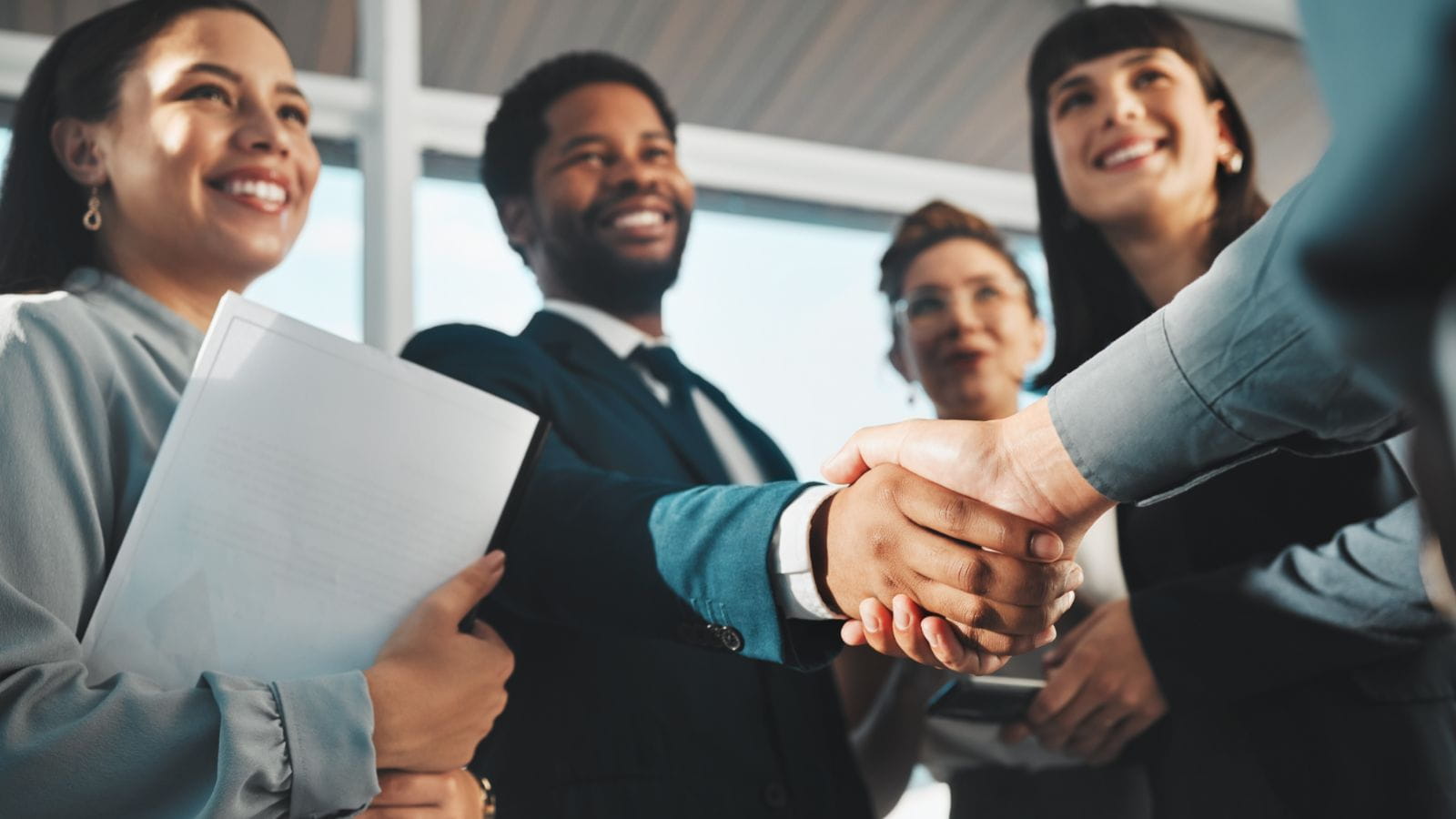professionals shaking hands