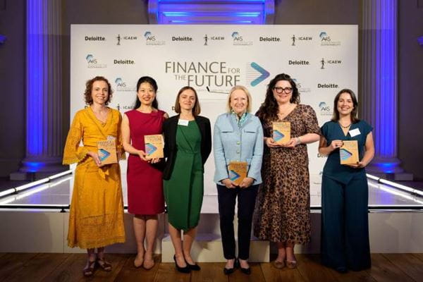 Group photograph of the individual winners of the Finance for the Future Awards 2026 